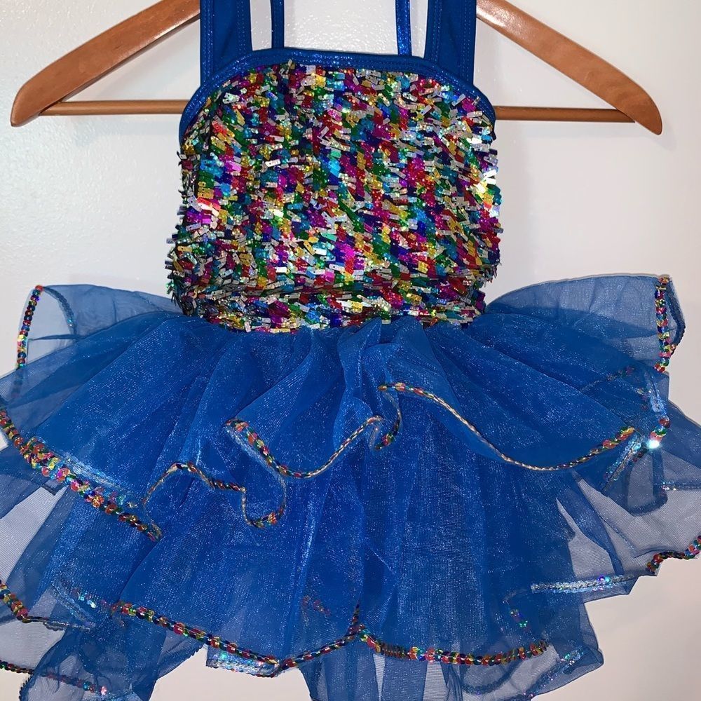 Adorable little girl professional dance costume